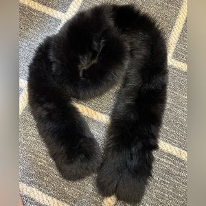 Real fox fur stole (black)